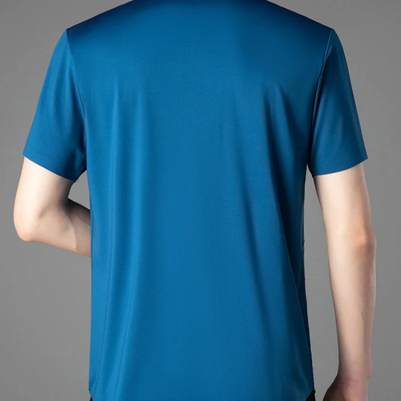 Men’s Business Casual Ice Silk Short Sleeve Shirt - Image 5