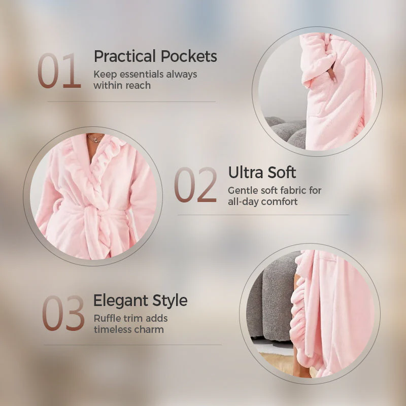 🔥Halloween Early Bird Offer✨Soft Fluffy Bathrobe 🧖♀️ – Skin-Friendly Fabric, Cozy Warmth for Post-Shower - Image 6