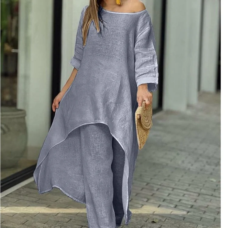 🍃【Office to Brunch】Women's Solid Color Linen Fashionable Casual Suit 🍃 | Wrinkle-Release Tech | Breathable Unlined Design | Anti-Static Fabric - Image 5