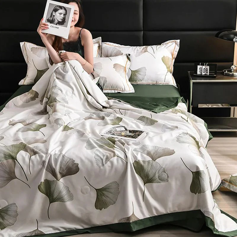 Washable Icy Cool Breathable Summer Quilt 4-piece Set - Image 2