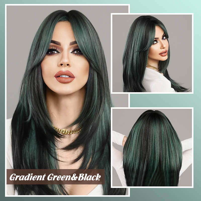 💕HOT SALE 50% OFF💕Wig long hair Layered bangs wigs - Image 10