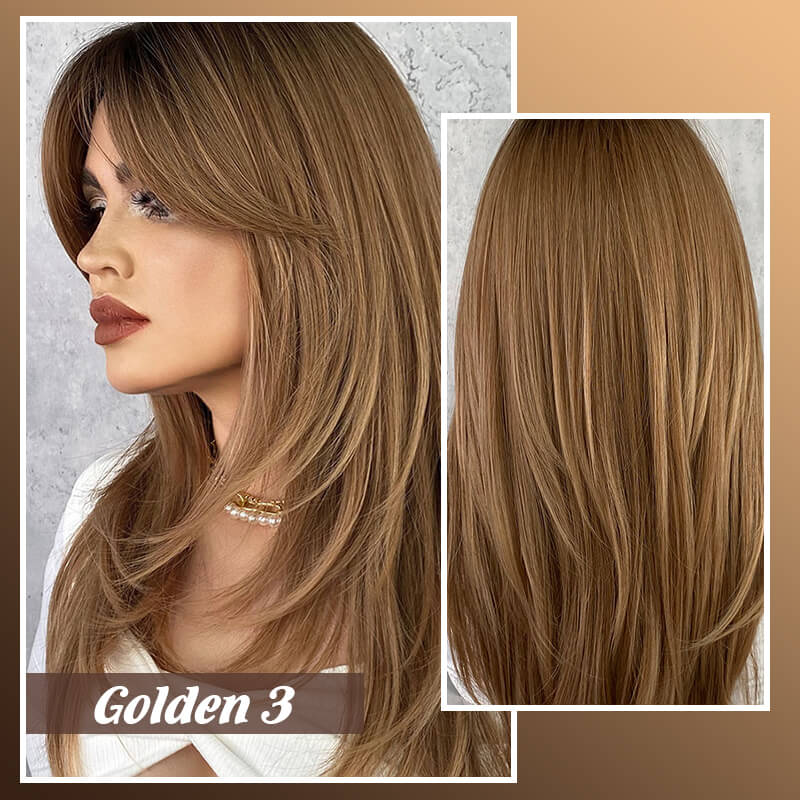 💕HOT SALE 50% OFF💕Wig long hair Layered bangs wigs - Image 14