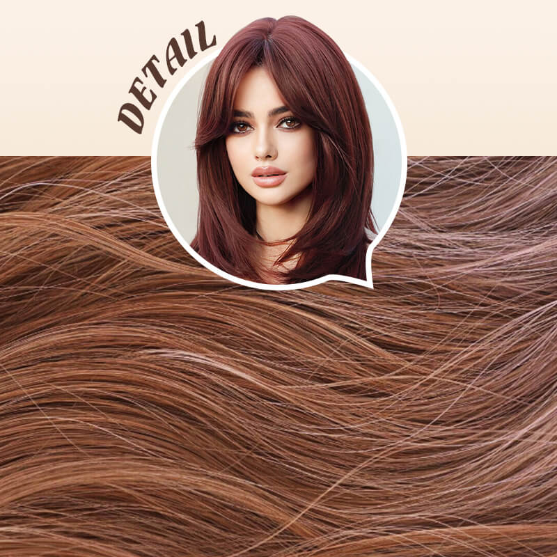 💕HOT SALE 50% OFF💕Wig long hair Layered bangs wigs - Image 7