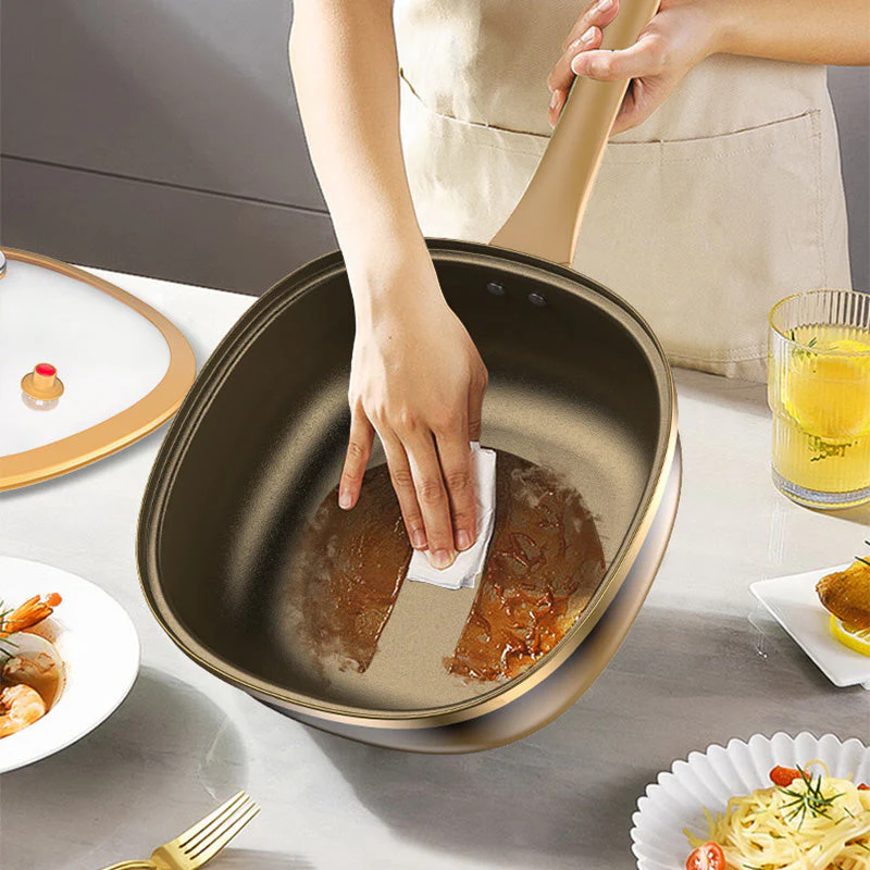 ⏳Time-limited Special⏰12in Titanium Alloy Non-Stick Pot with Lid - Image 5