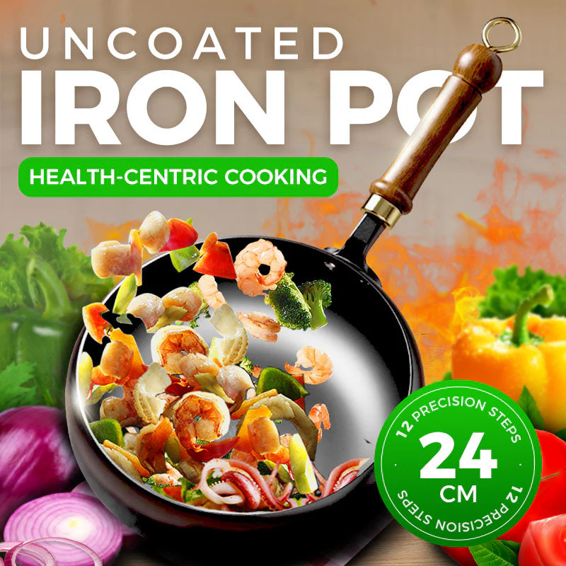 🥳2026 HOT SALE💞50K+ SOLD!⌛Uncoated Thick Iron Pot