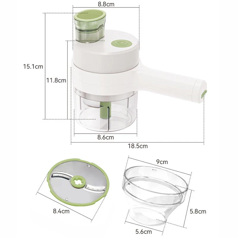 Multifunctional Handheld Electric Vegetable Cutter Set - Image 12