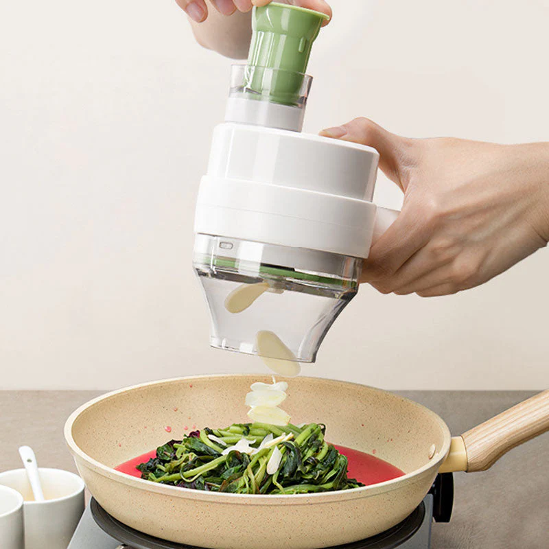 Multifunctional Handheld Electric Vegetable Cutter Set - Image 3