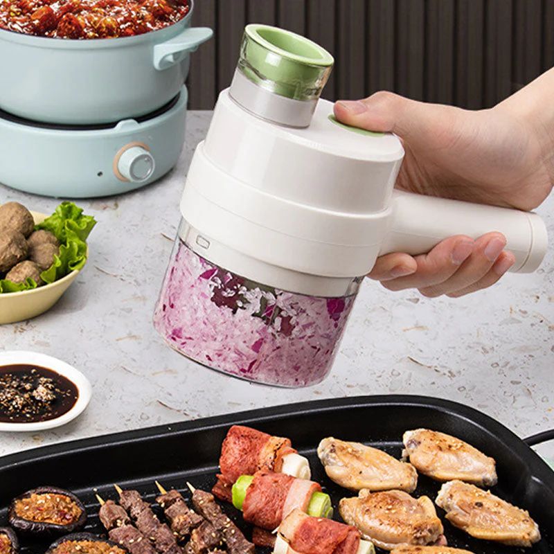 Multifunctional Handheld Electric Vegetable Cutter Set - Image 6