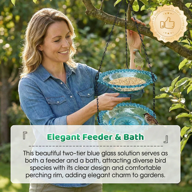 🥳2026 HOT SALE🐦40% OFF!🌧️ Vintage-Style Bird Feeder with Bath – Hangs anywhere, easy to fill. Attracts robins & blue tits. Perfect for nature lovers. 🏡 - Image 7