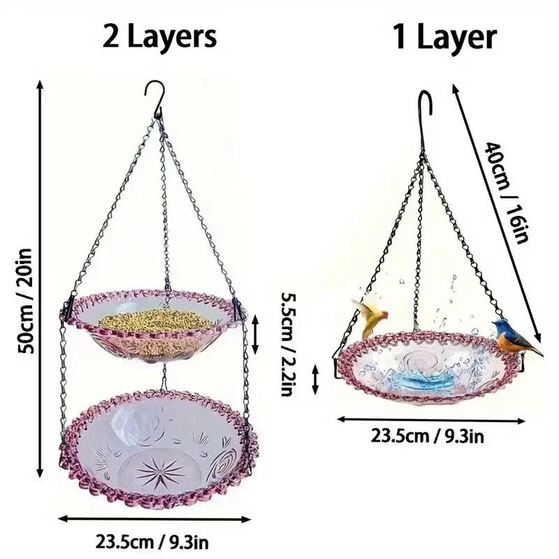 🥳2026 HOT SALE🐦40% OFF!🌧️ Vintage-Style Bird Feeder with Bath – Hangs anywhere, easy to fill. Attracts robins & blue tits. Perfect for nature lovers. 🏡 - Image 8