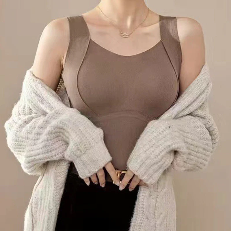 🔥Hot Sale🔥Thickened Warm Tank Top with Shelf Bra - Image 11