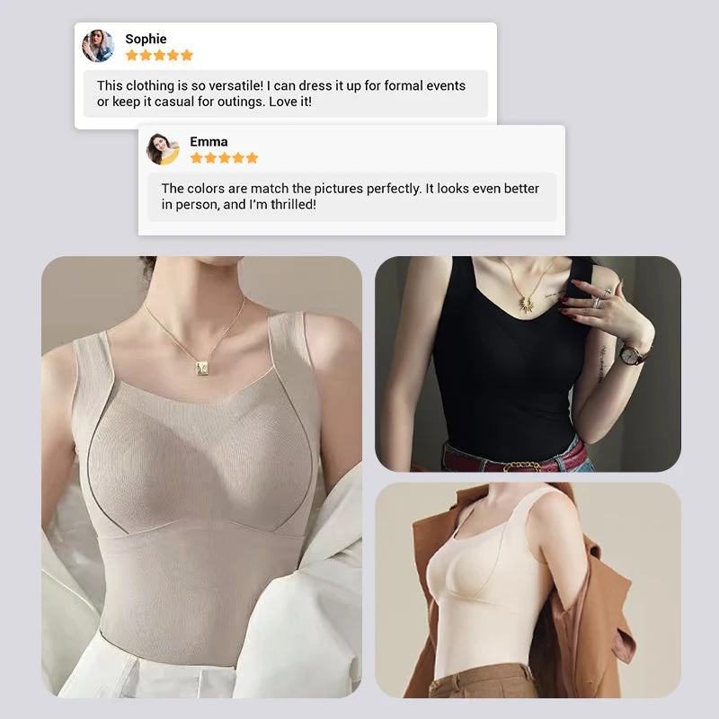 🔥Hot Sale🔥Thickened Warm Tank Top with Shelf Bra - Image 7