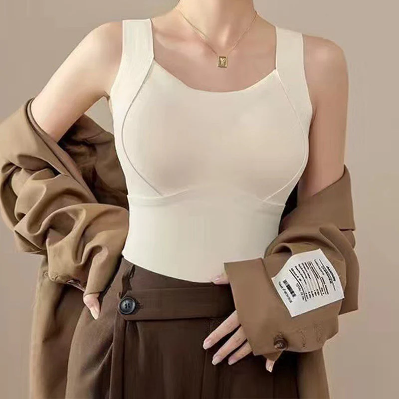 🔥Hot Sale🔥Thickened Warm Tank Top with Shelf Bra - Image 9