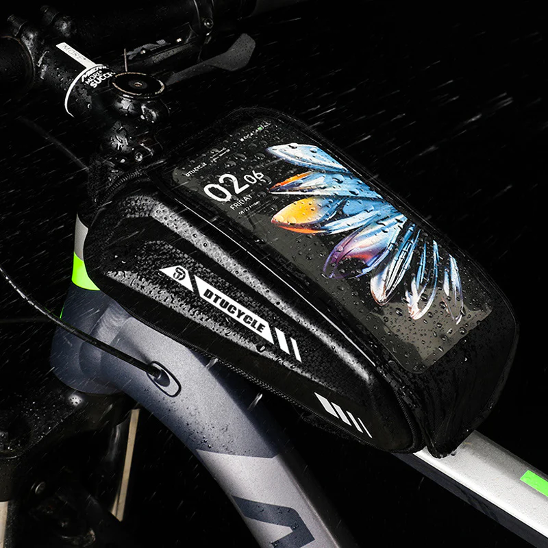 🚴‍♂️40% OFF!📱Water-Resistant Large Capacity Bicycle Bag – Touch-Sensitive Phone Pouch, Slim Top-Tube Design & Dual Zippers🌧️ - Image 3