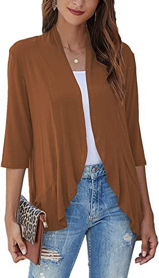 Solid color cardigan stretch blazer - Image 6