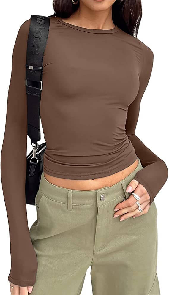 🔥Women’s Basic Slim Open Navel T-shirt🔥 - Image 10