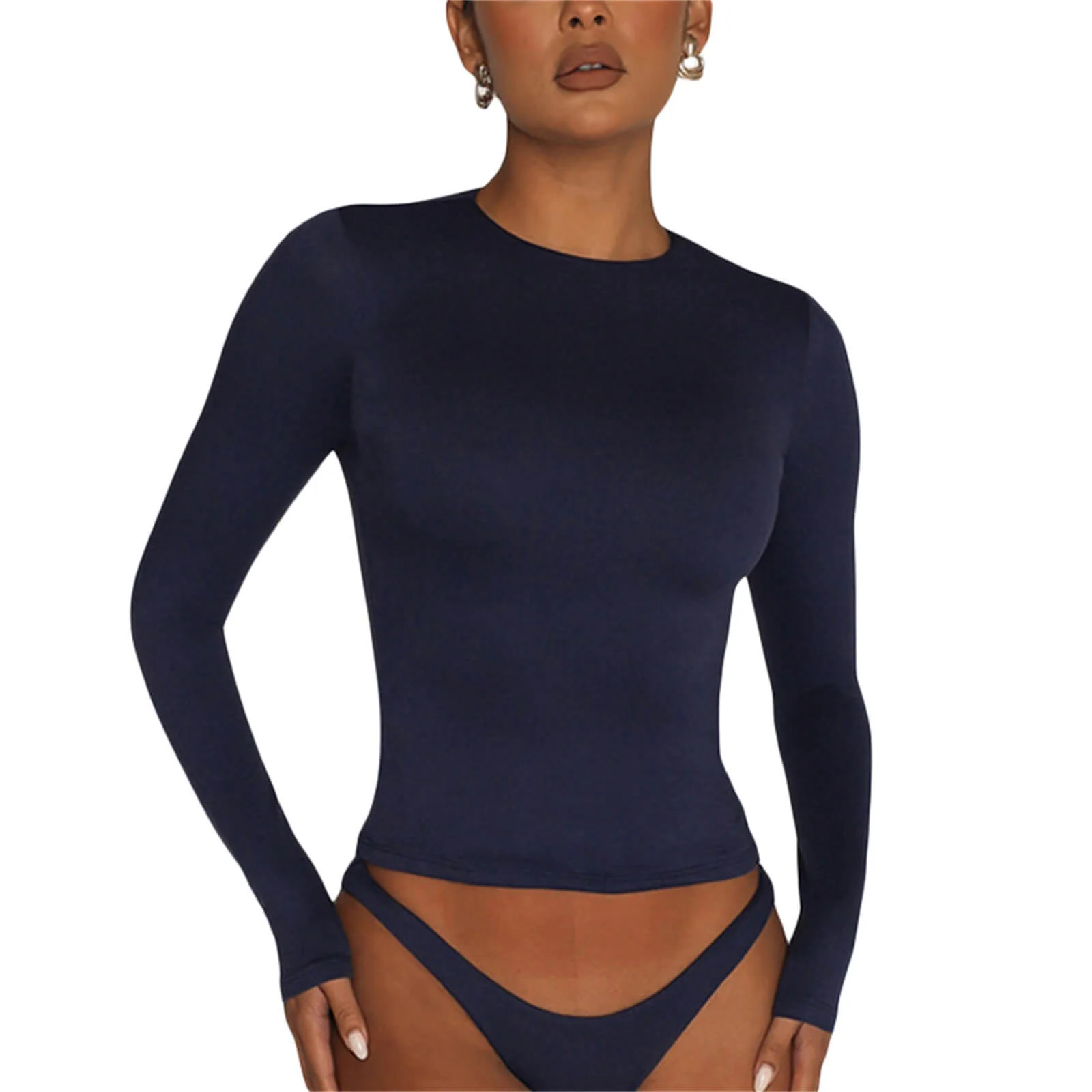🔥Women’s Basic Slim Open Navel T-shirt🔥 - Image 3