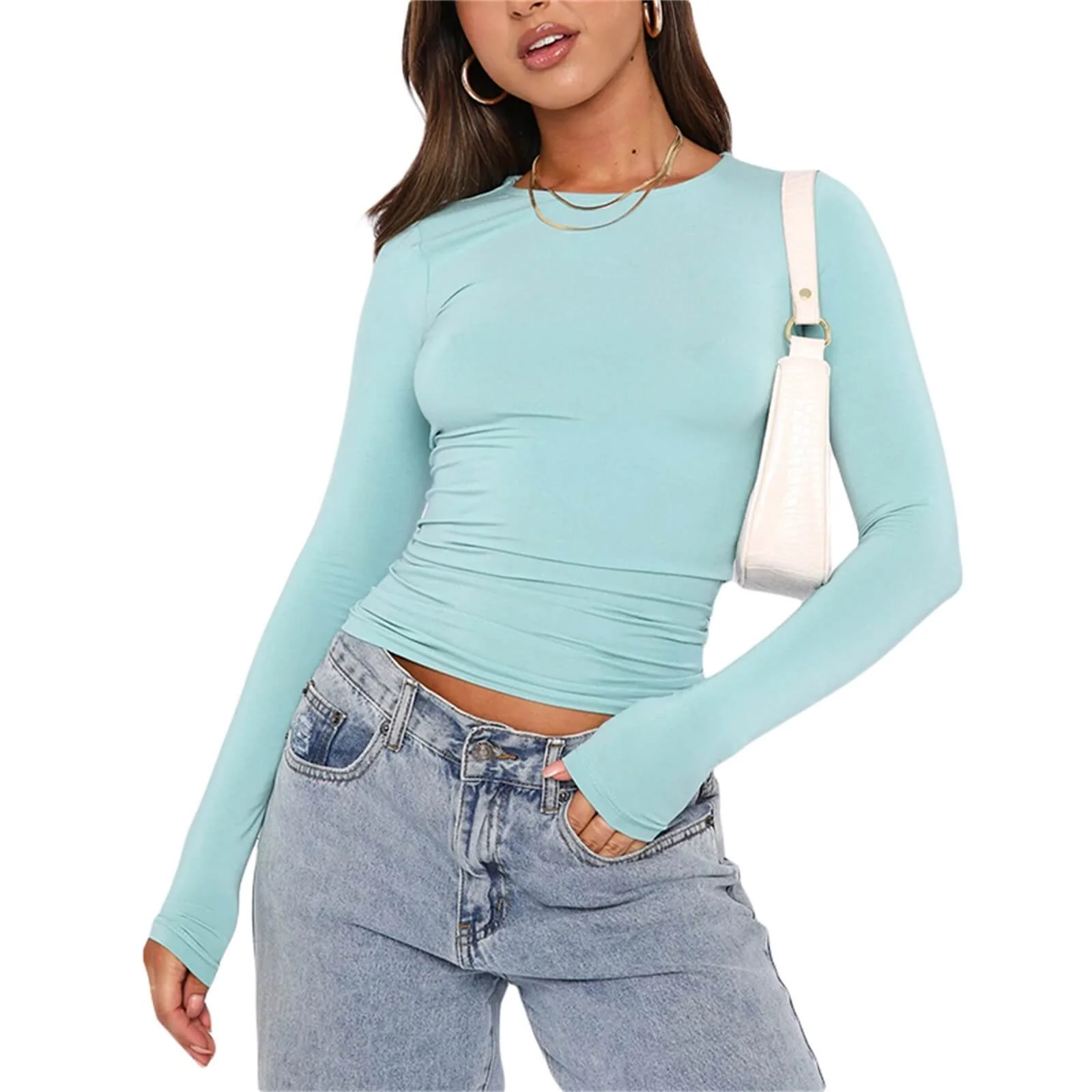 🔥Women’s Basic Slim Open Navel T-shirt🔥 - Image 6