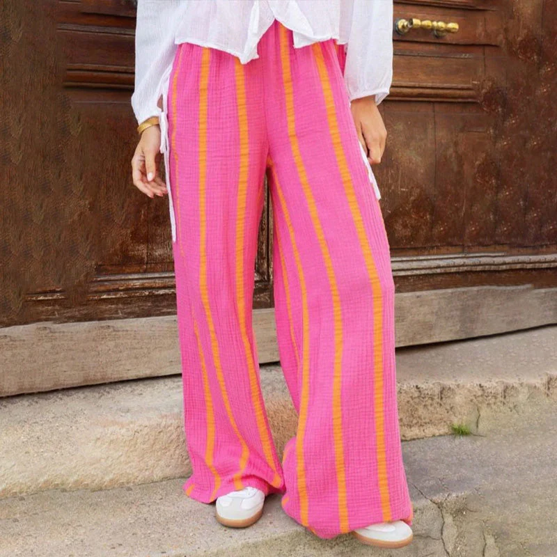 🥰40% off!💃Women's Striped Wide-Leg Casual Pants – Flattering Vertical Stripes, Breezy Fit & Effortless Style👖 - Image 11