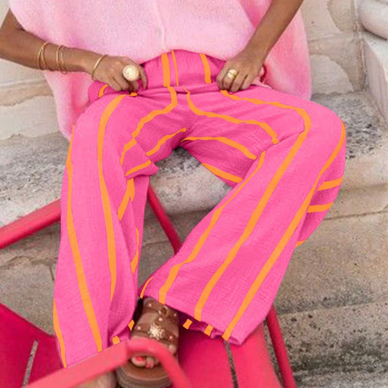 🥰40% off!💃Women's Striped Wide-Leg Casual Pants – Flattering Vertical Stripes, Breezy Fit & Effortless Style👖 - Image 12