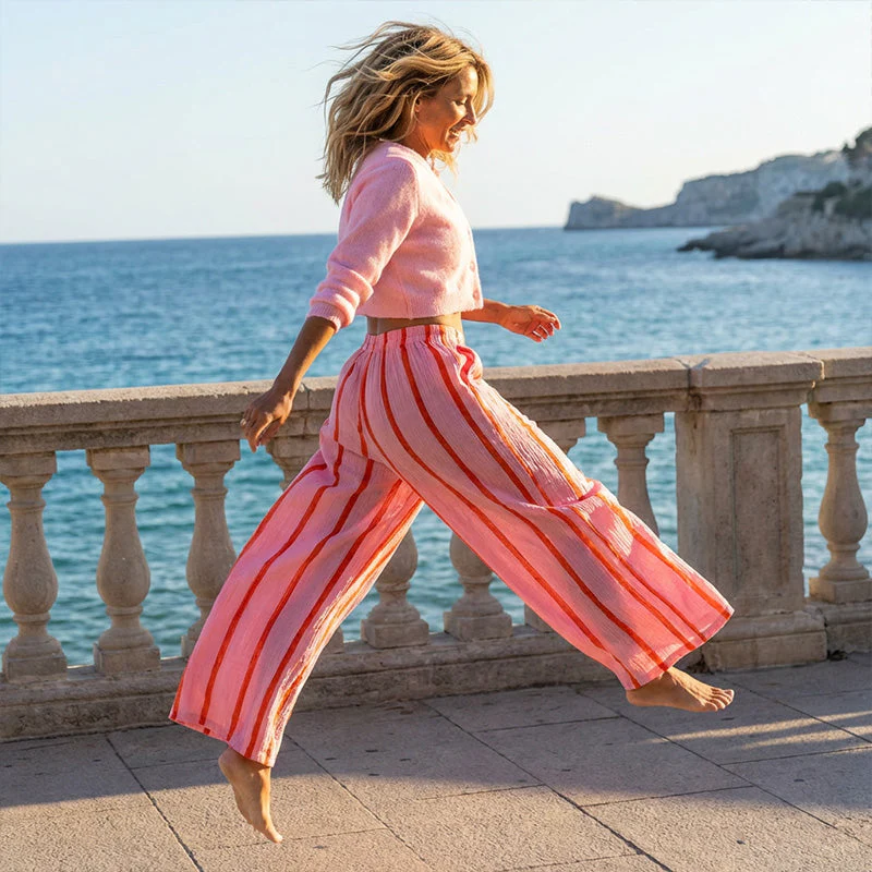 🥰40% off!💃Women's Striped Wide-Leg Casual Pants – Flattering Vertical Stripes, Breezy Fit & Effortless Style👖 - Image 7
