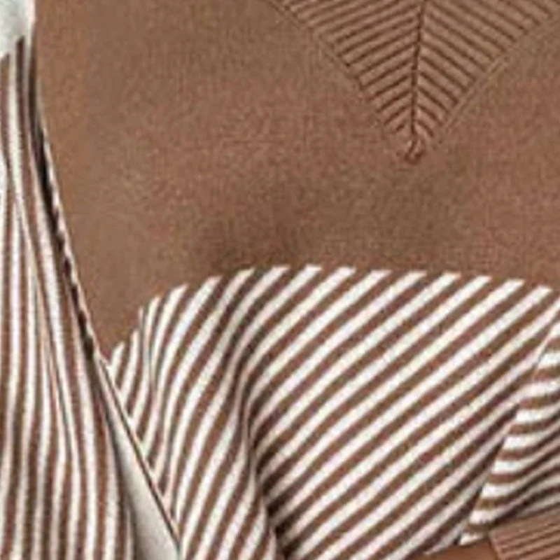 Women's Color Block Plaid Cape Loose Sweater - Image 6