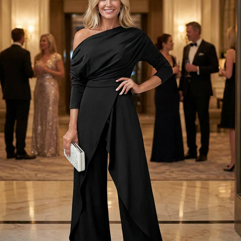 👖New arrival 40% OFF!🥰Women's Elegant One-Shoulder Jumpsuit - Image 2
