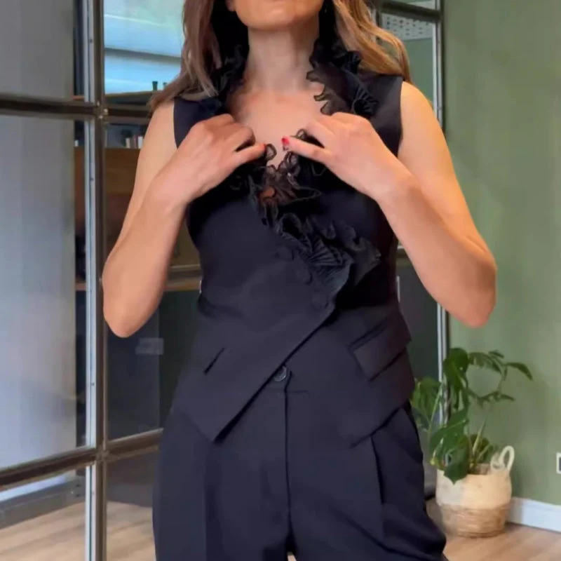 🔥Free Delivery🎁Women’s Elegant Two-Piece Set Sleeveless Top & Pants - Image 2