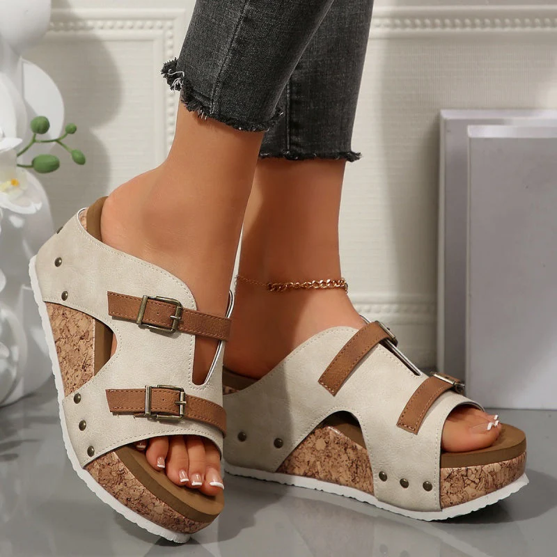 🔥Summer Promotion 50% OFF 🔥Women's Fashion Cutout Platform Wedge Sandals - Image 9