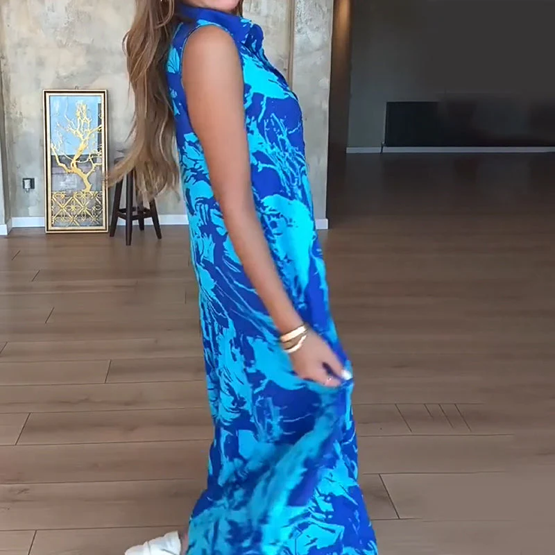 Women’s Fashion Print Sleeveless Maxi Dress - Image 8