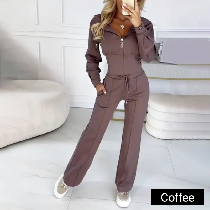 🎅Christmas Pre-sale🎁Women's Full Zip-Up Hoodie 2-Piece Tracksuit Set - Image 12