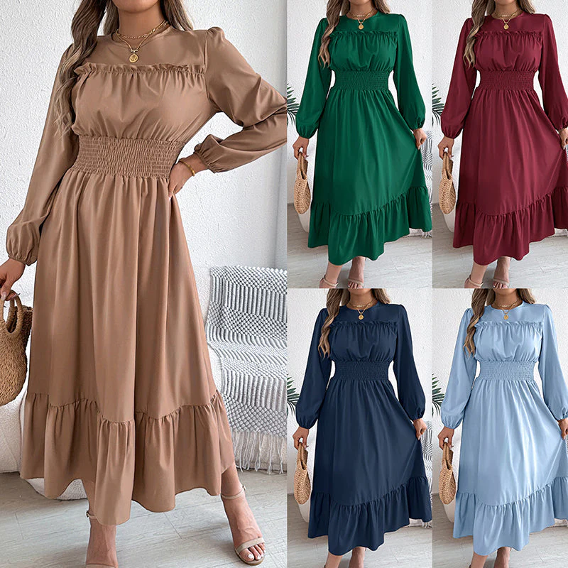 👗New arrival 40% OFF!🥰Women's Long-Sleeve Smocked Ruffle Maxi Dress - Image 3