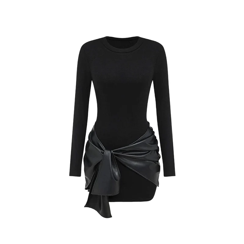 👗New arrival 40% OFF!🥰Women's Long Sleeve Tie-Waist Bodycon Dress - Image 2