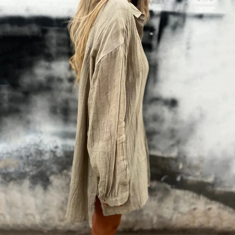 💖Limited Sale 50% OFF💖Women's Oversized Linen Button-Up Shirt - Image 10