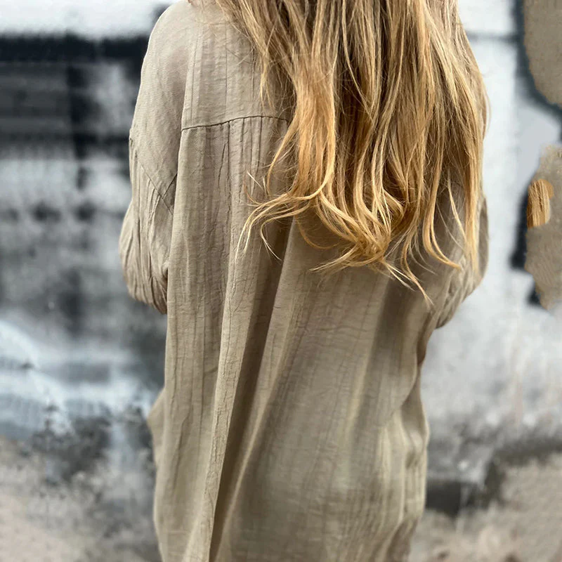 💖Limited Sale 50% OFF💖Women's Oversized Linen Button-Up Shirt - Image 9