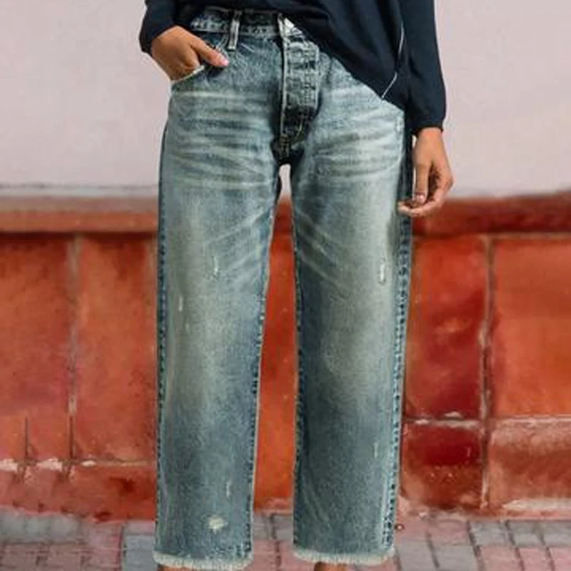 👖New arrival 40% OFF!🥰Women’s Retro Cropped Straight-Leg Jeans - Image 17