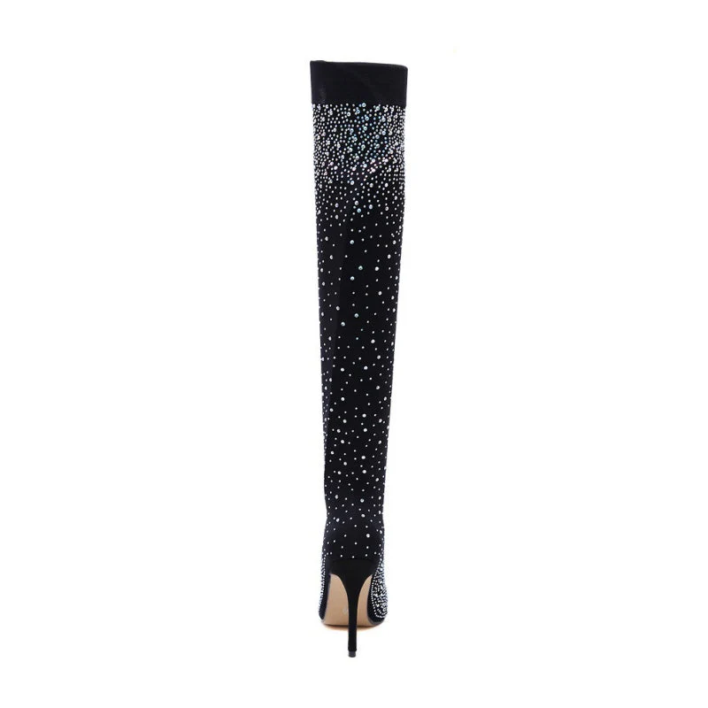 【💫2025 New products】💎✨Women’s Sparkly Faux Diamonds Over-the-Knee Boots - Image 9