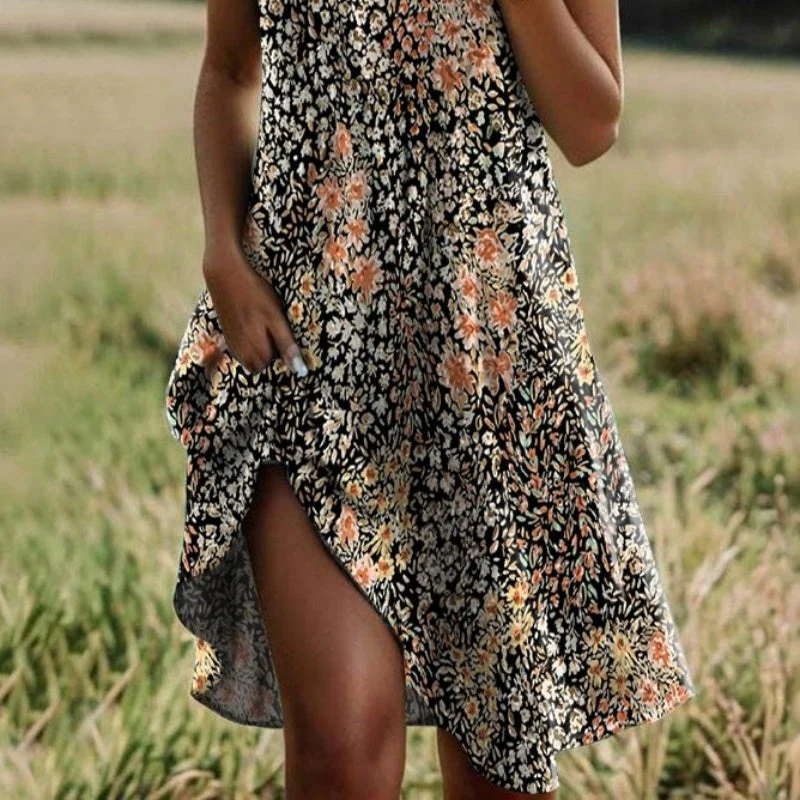 🥰New Year Specials🥰Women's Stylish Printed Casual V-Neck Dress - Image 6