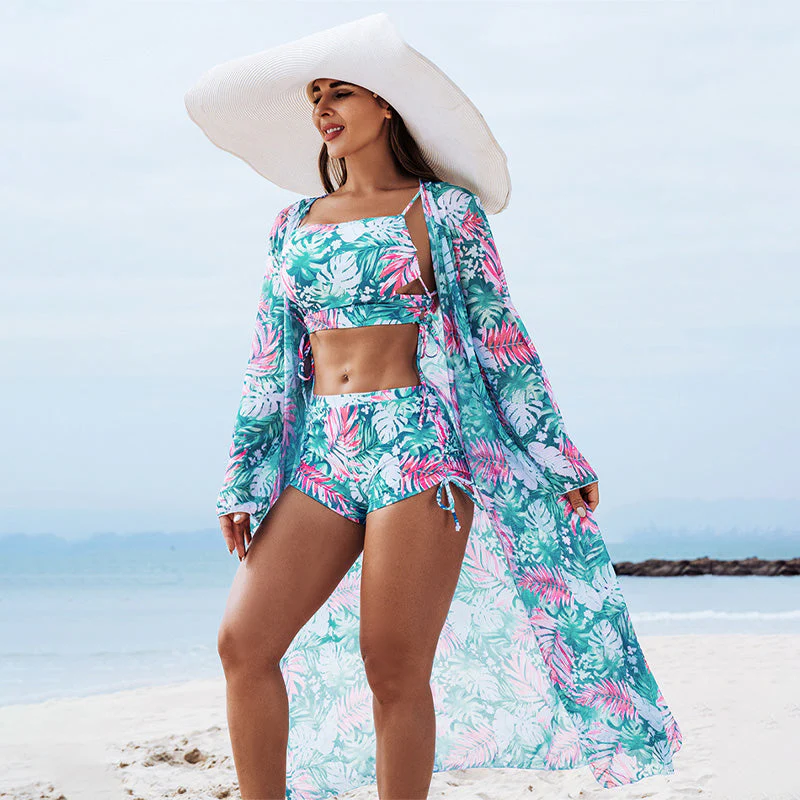 Women's Tropical 3-Piece Bikini Set  - Image 5