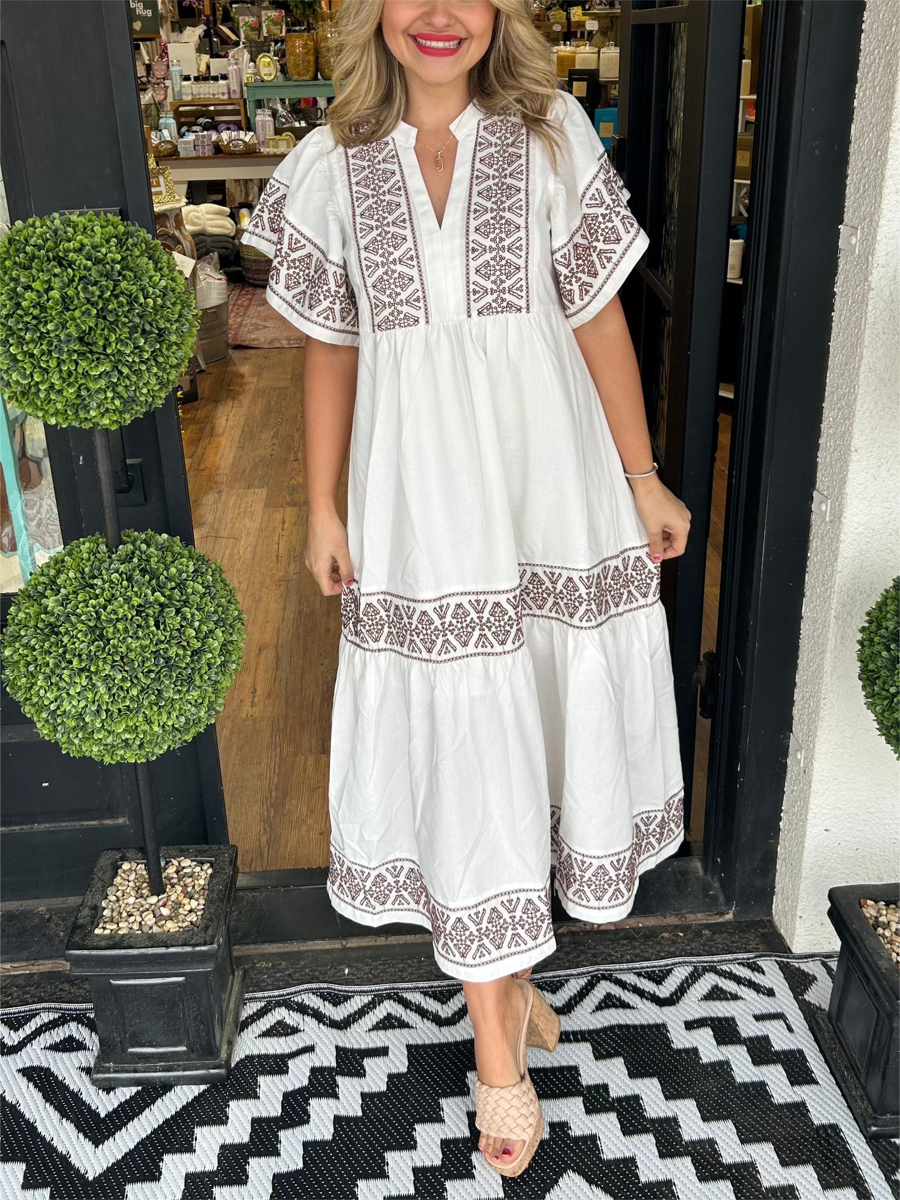 💝2024 Women's V-Neck Boho Maxi Dress💝 - Image 3