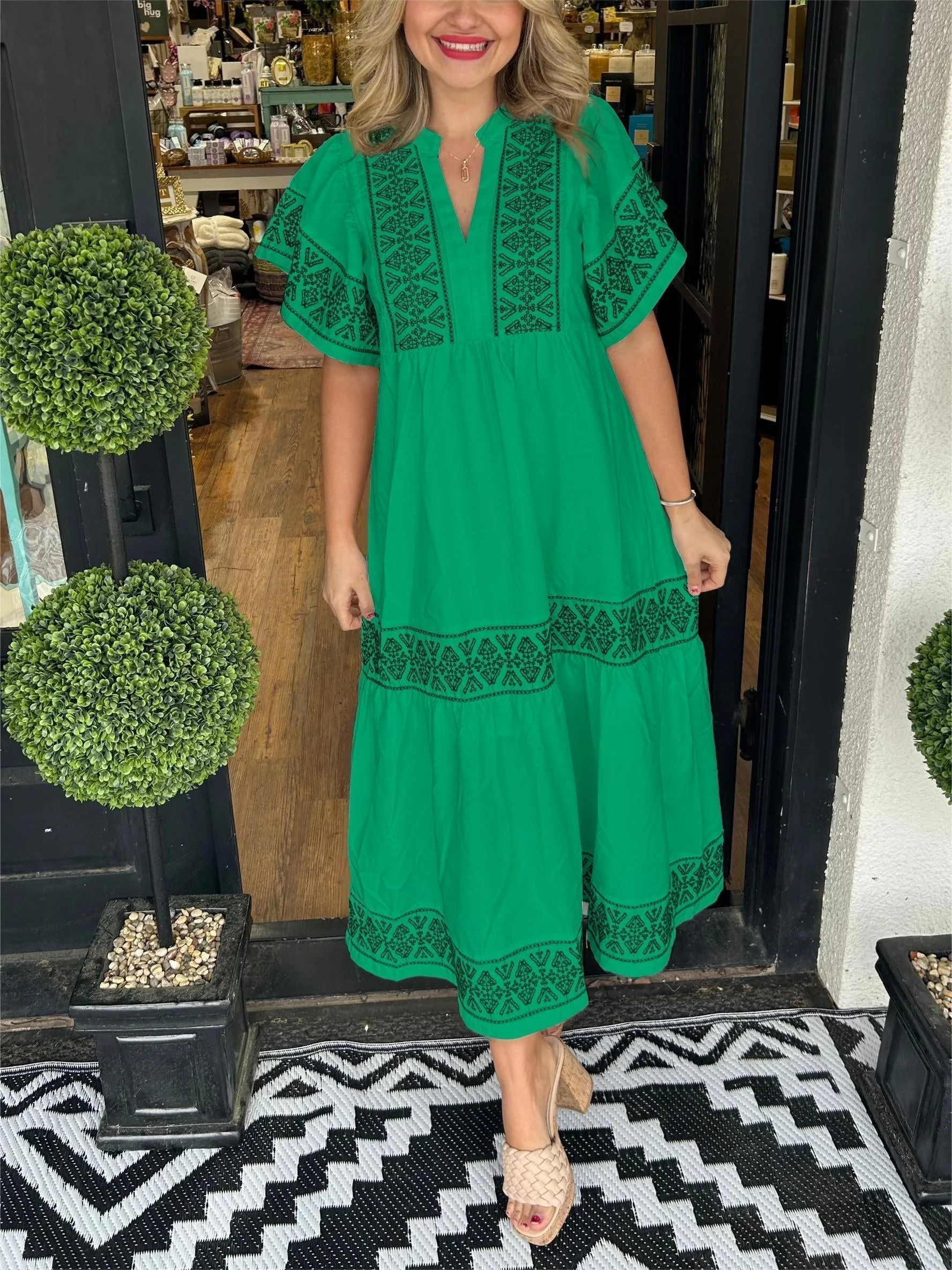 💝2024 Women's V-Neck Boho Maxi Dress💝 - Image 8