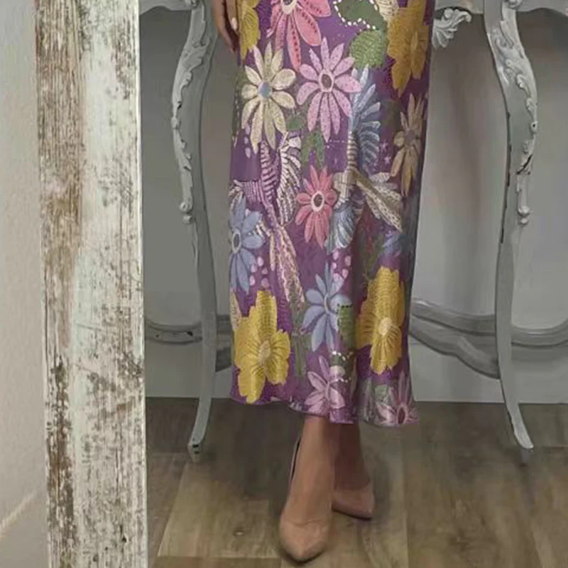 Women's V-Neck Top & Maxi Skirt 2-Piece Set - Image 7