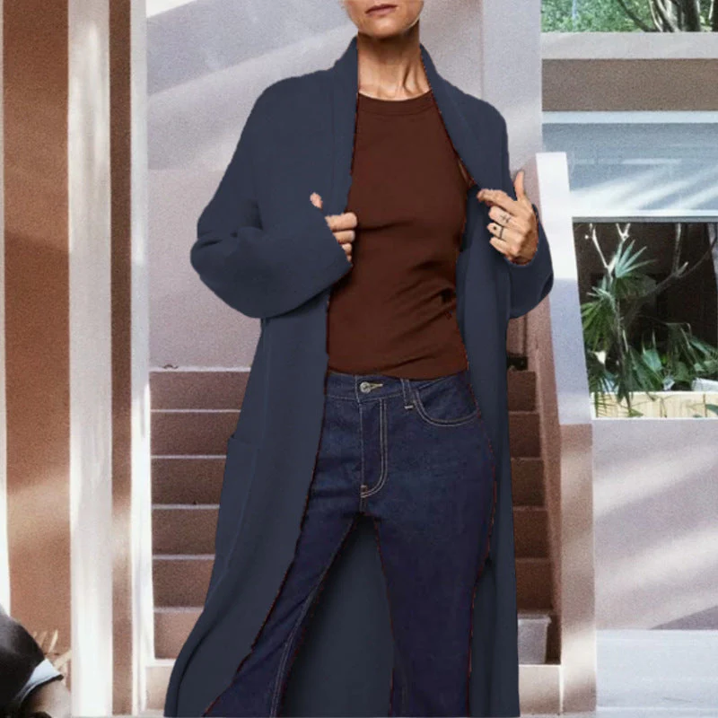 Women's Warm Cardigan with Large Pockets - Image 3