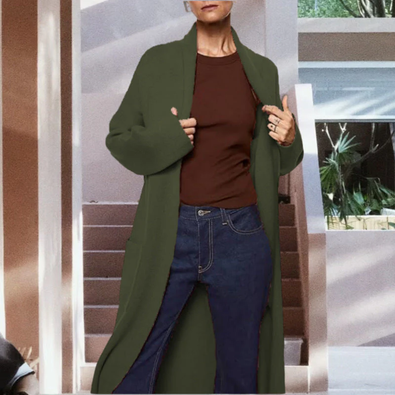 Women's Warm Cardigan with Large Pockets - Image 7