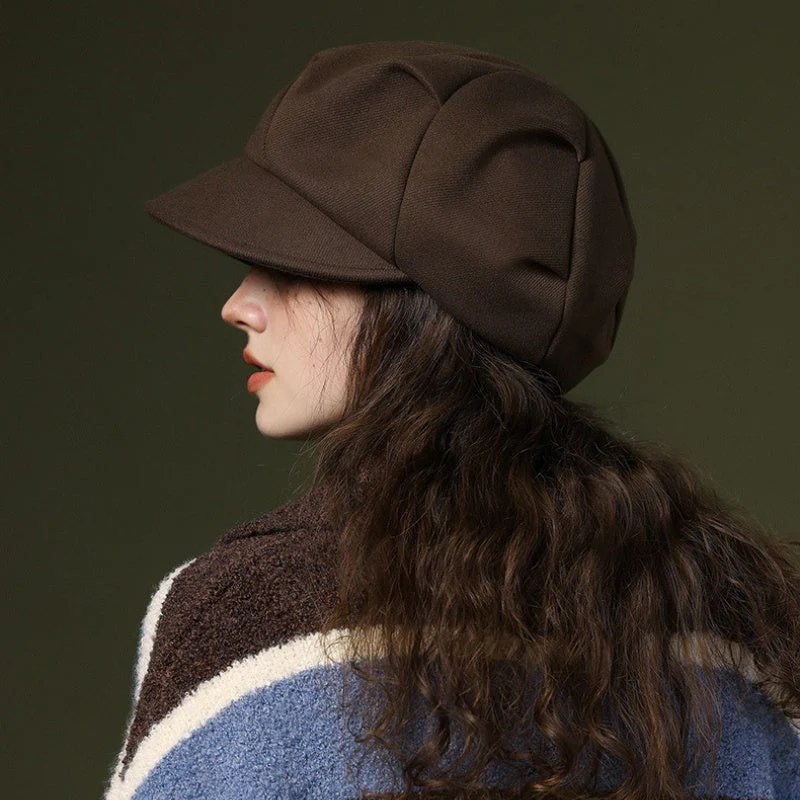 Women's Warm Octagonal Hat with Ear Protection - Image 2