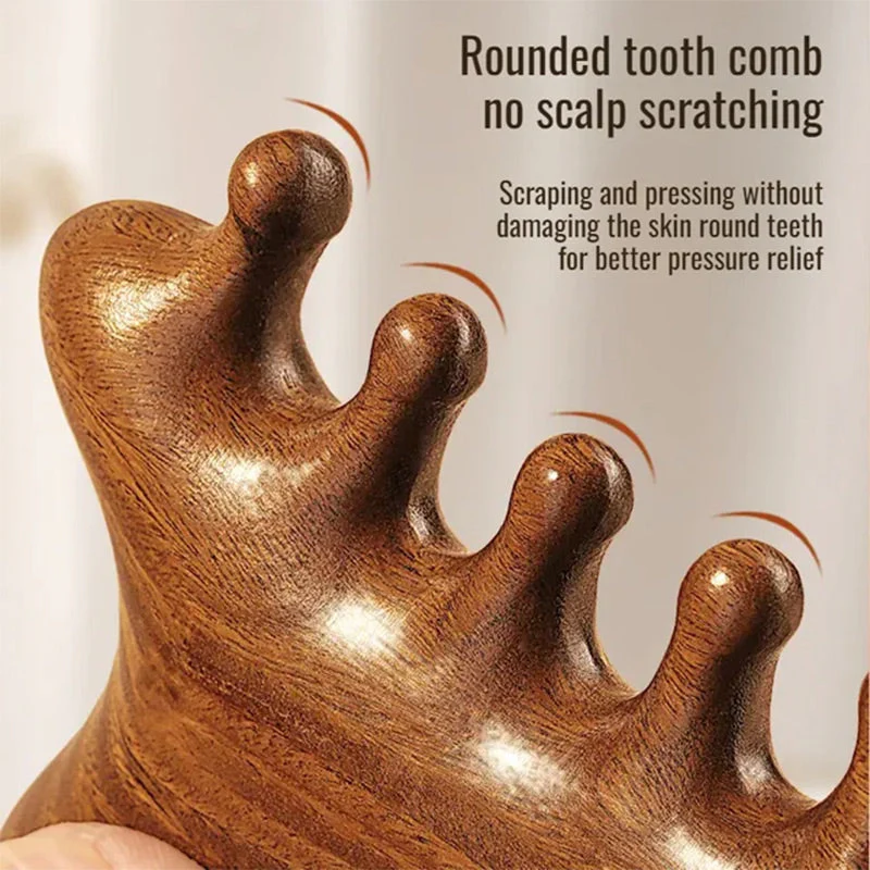 🥳New Year Specials🥳4-in-1 Wooden Scalp Massage Comb Gua Sha Tool - Image 5