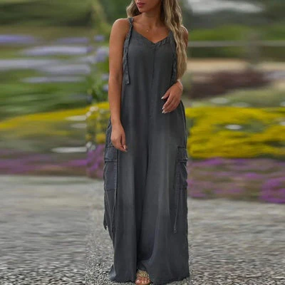 💕Limited Sale 50% OFF💕Women's Loose Wide-Leg Jumpsuit with Pockets - Image 8
