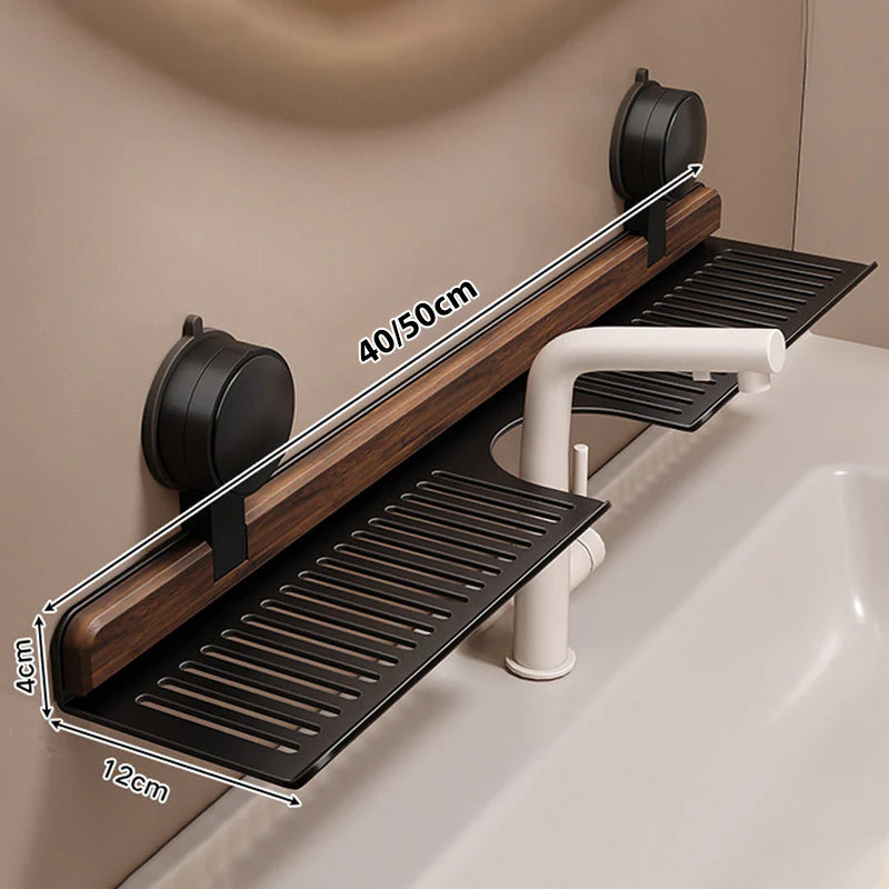 🔥 Bestsellers Recommended – The Furniture Hits of 2025🔥 Walnut Suction Cup Bathroom Shelf - Image 9