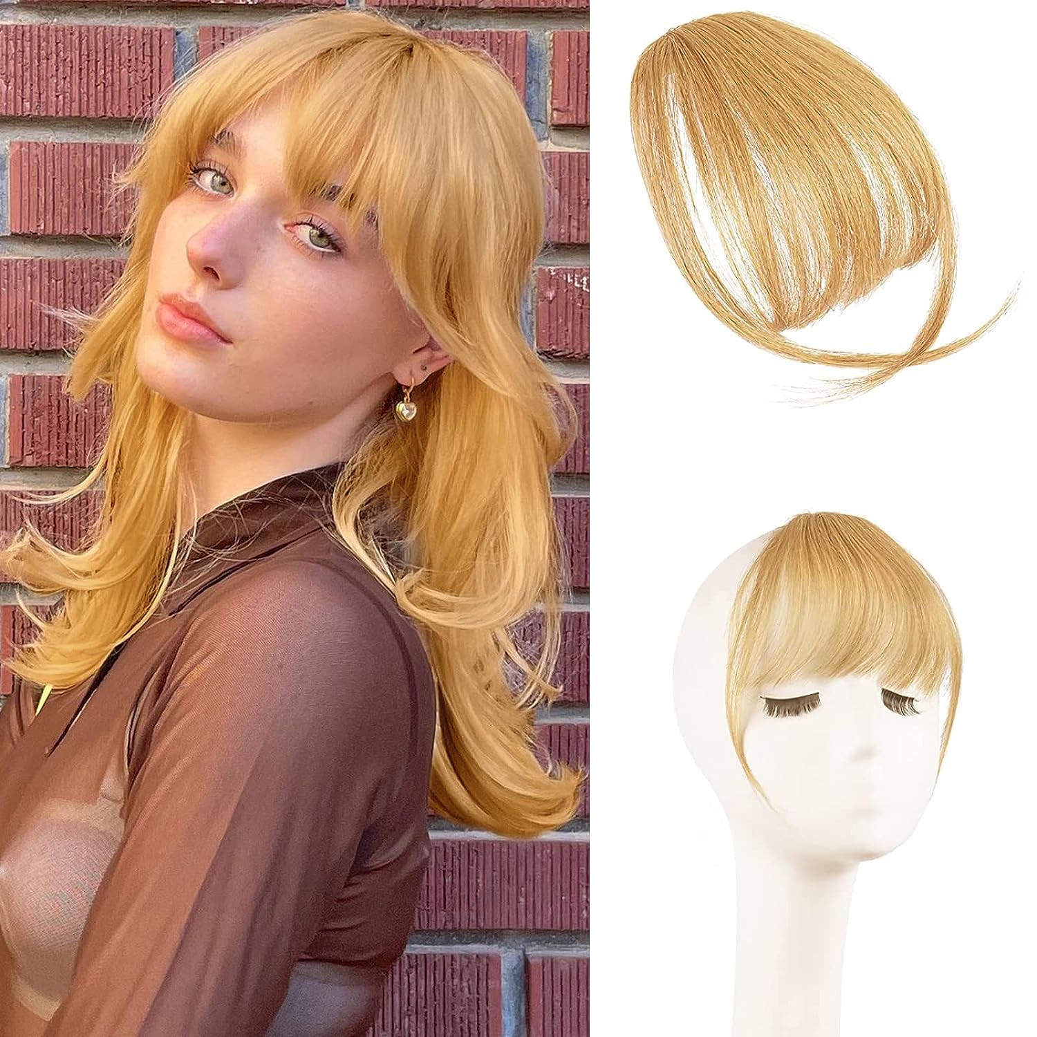 🎀Hot Sale 50% OFF🎀Clip In Bangs 100% Human Hair Extensions Air Bangs - Image 13