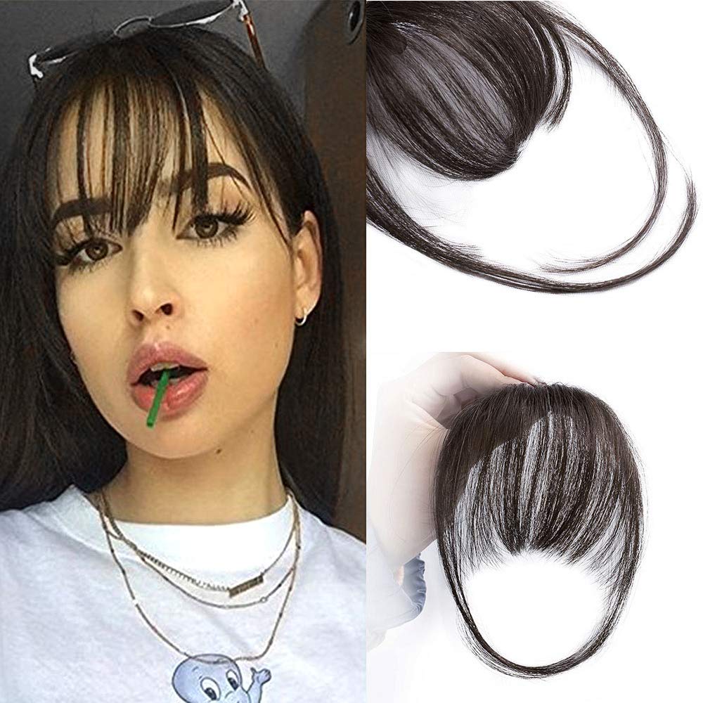 🎀Hot Sale 50% OFF🎀Clip In Bangs 100% Human Hair Extensions Air Bangs - Image 4